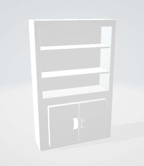 3D model of wardrobe closet for bedroom visualization