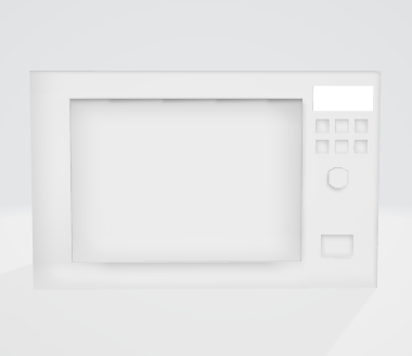 3D model of kitchen microwave oven for interior design