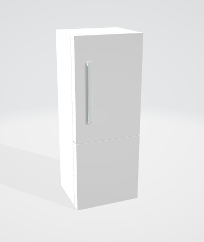 3D model of kitchen refrigerator for interior design