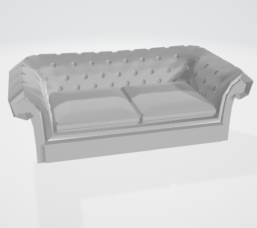 3D model of comfortable sofa for architectural visualization
